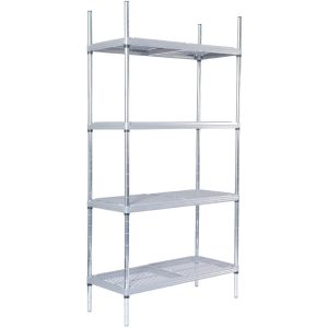 Craven 4 Tier Nylon Coated Wire Shelving With Pads 1700x875x391mm