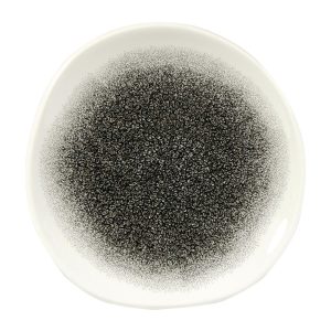 Churchill Studio Prints Raku Round Trace Plates Quartz Black 186mm (Pack of 12)