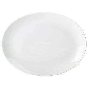 Genware Porcelain Oval Plate 36cm/14″ QTY:6