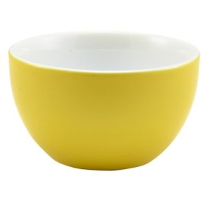 Genware Porcelain Yellow Sugar Bowl 17.5cl/6oz QTY:6