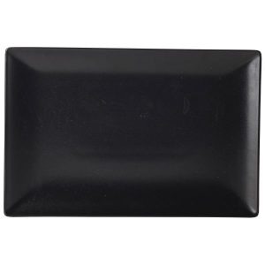 Luna Stoneware Black Rectangular Plate 30 x 20cm/12 x 8″ QTY:6