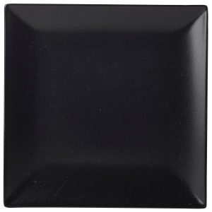 Luna Stoneware Black Square Plate 21cm/8.25″ QTY:6