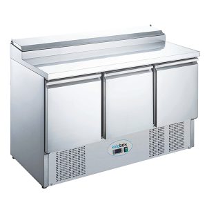 3 DR Compact GN Prep Counter W/ Raised Collar 392L