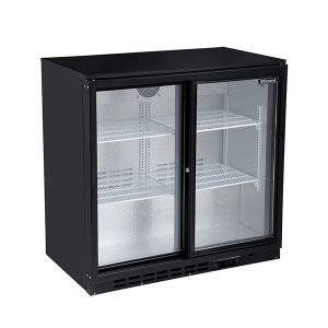Blizzard Double Sliding Door Low Height Bar Bottle Cooler