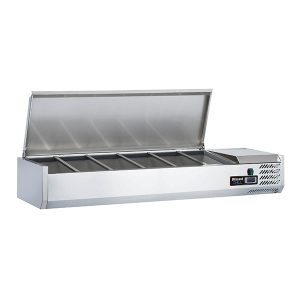 Blizzard 1/3 Gastronorm Prep Top with Hinged Lid 1500mm(W)