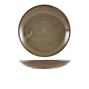 Terra Porcelain Grey Deep Coupe Plate 25cm QTY:6