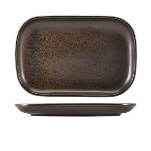Terra Porcelain Black Rectangular Plate 29 x 19.5cm QTY:6