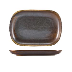 Terra Porcelain Rustic Copper Rectangular Plate 24 x 16.5cm QTY:12