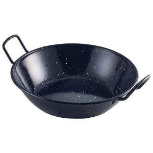 Black Enamel Dish 22cm QTY:6