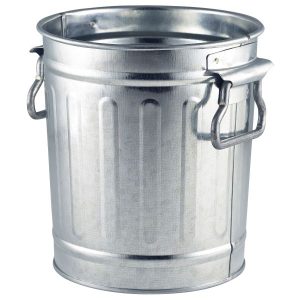 Miniature Galvanised Bin 14x12x15cm QTY:12