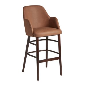 Aztec Bar Stool – Cognac Vintage Elegance Faux Leather