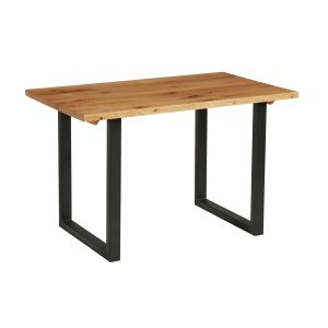 Wentworth ‘Loop’ Dining Table – Black – Character Oak – 120cmx70cm