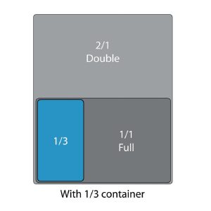 Vogue Polycarbonate 1/3 Gastronorm Container 100mm Black