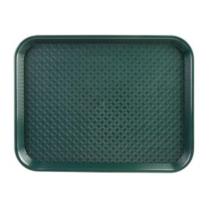 Kristallon Large Polypropylene Fast Food Tray Green 450mm