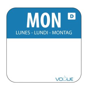 Dissolvable Food Rotation Labels Monday (Pack of 1000)