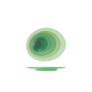 Shoots Green Atlantis Melamine Oval Plate 22 x 17.5cm QTY:6