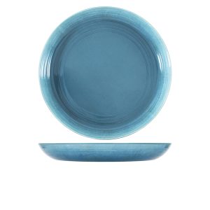 Light Blue Glazed Melamine Casablanca Bowl 38 x 4.5cm QTY:1