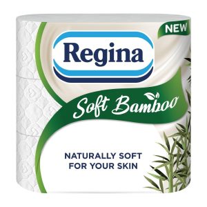 Regina Soft Bamboo Toilet Roll 3Ply (Pack of 5×9 Rolls)