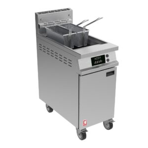 Falcon Dominator Plus G3840XP Single Pan Twin Basket Programmable LPG Angel Fryer with Castors